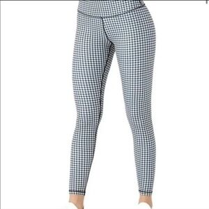 Glyder, Elongate Activewear Legging, Gingham Check‎ Print, Size XS